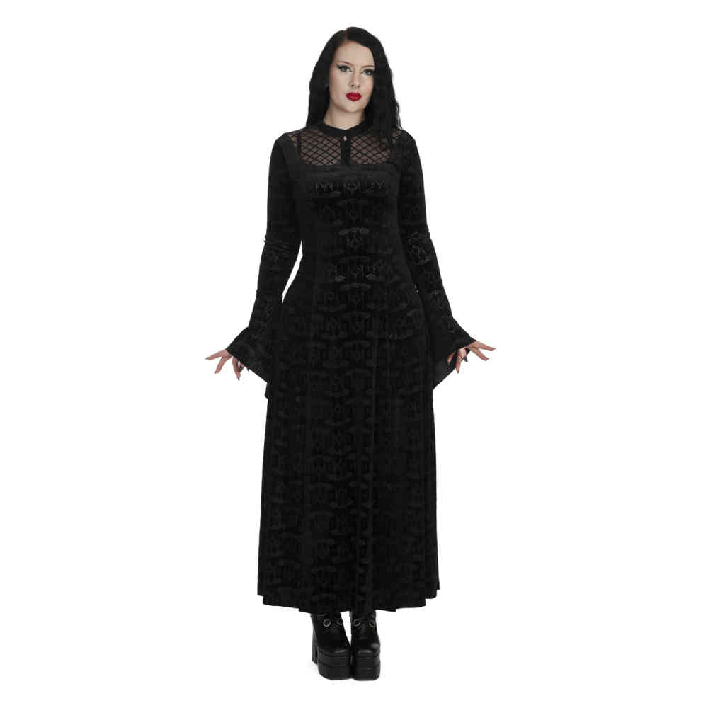 Banned - Hex Gothic Bat Lange jurk - Zwart